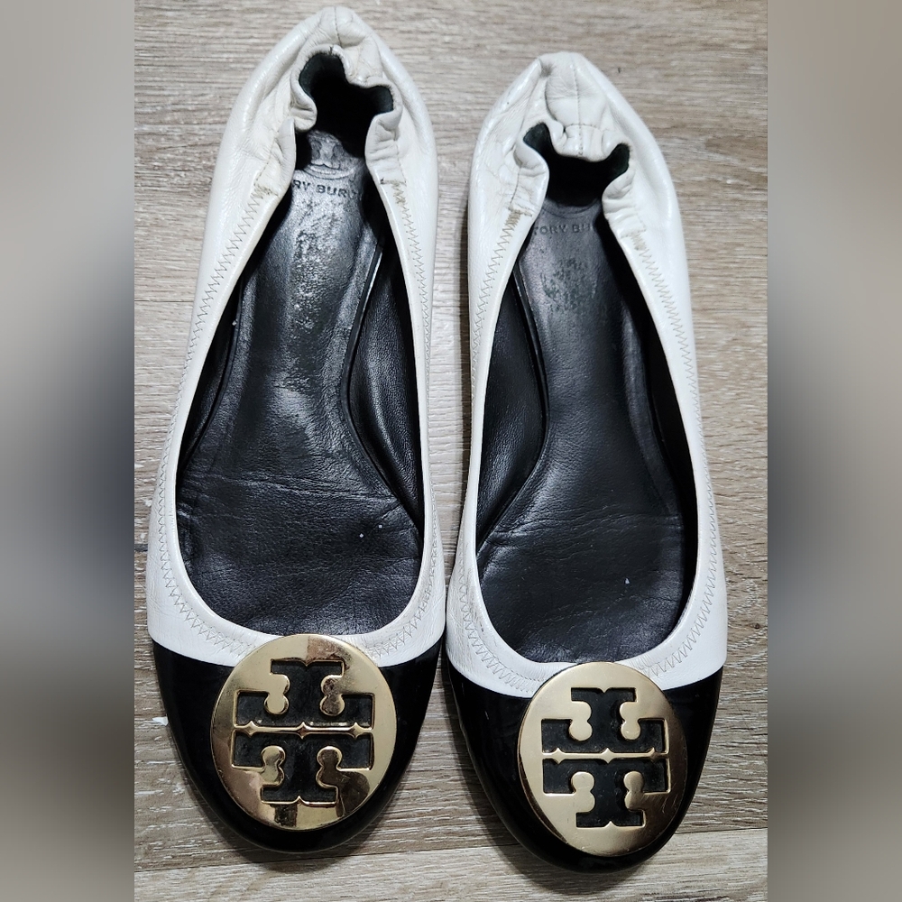 Tory Burch Claire Cap Toe Ballet Flat Size 10M